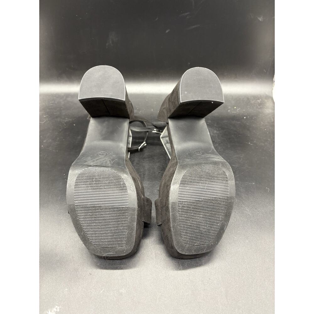 Torrid Women's Size 9 Platform Ankle Strap Heel Black Block Suede Sandal NEW - Picture 7 of 7